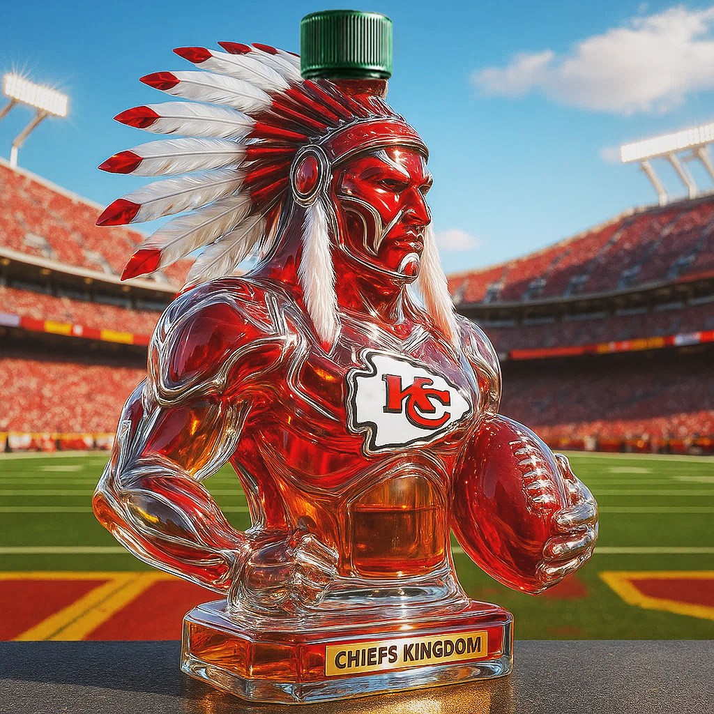 Kansas City Chiefs Whisky Bottle