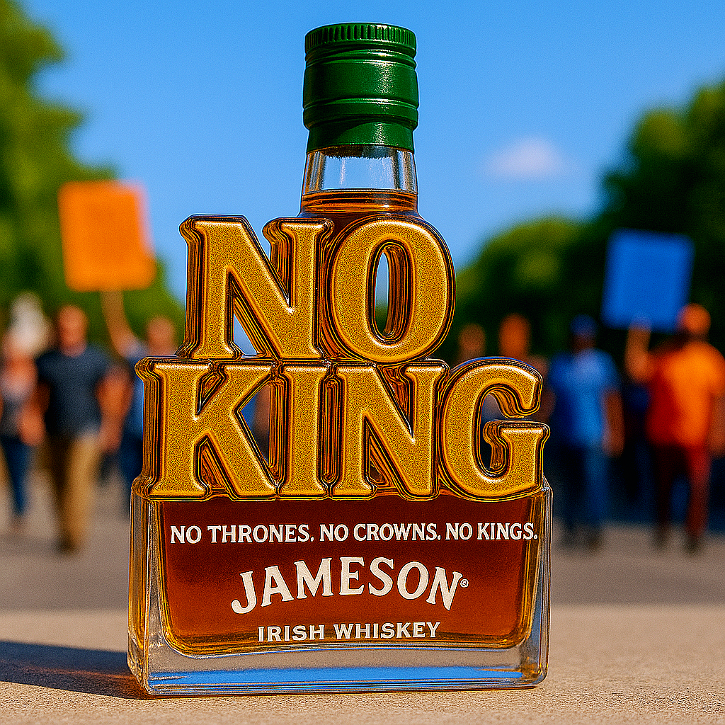 NO KING Whiskey Bottle