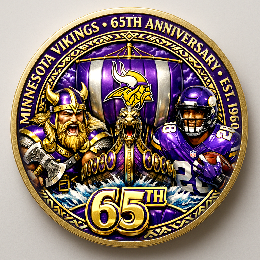 Vikings 65th Anniversary Commemorative Coin