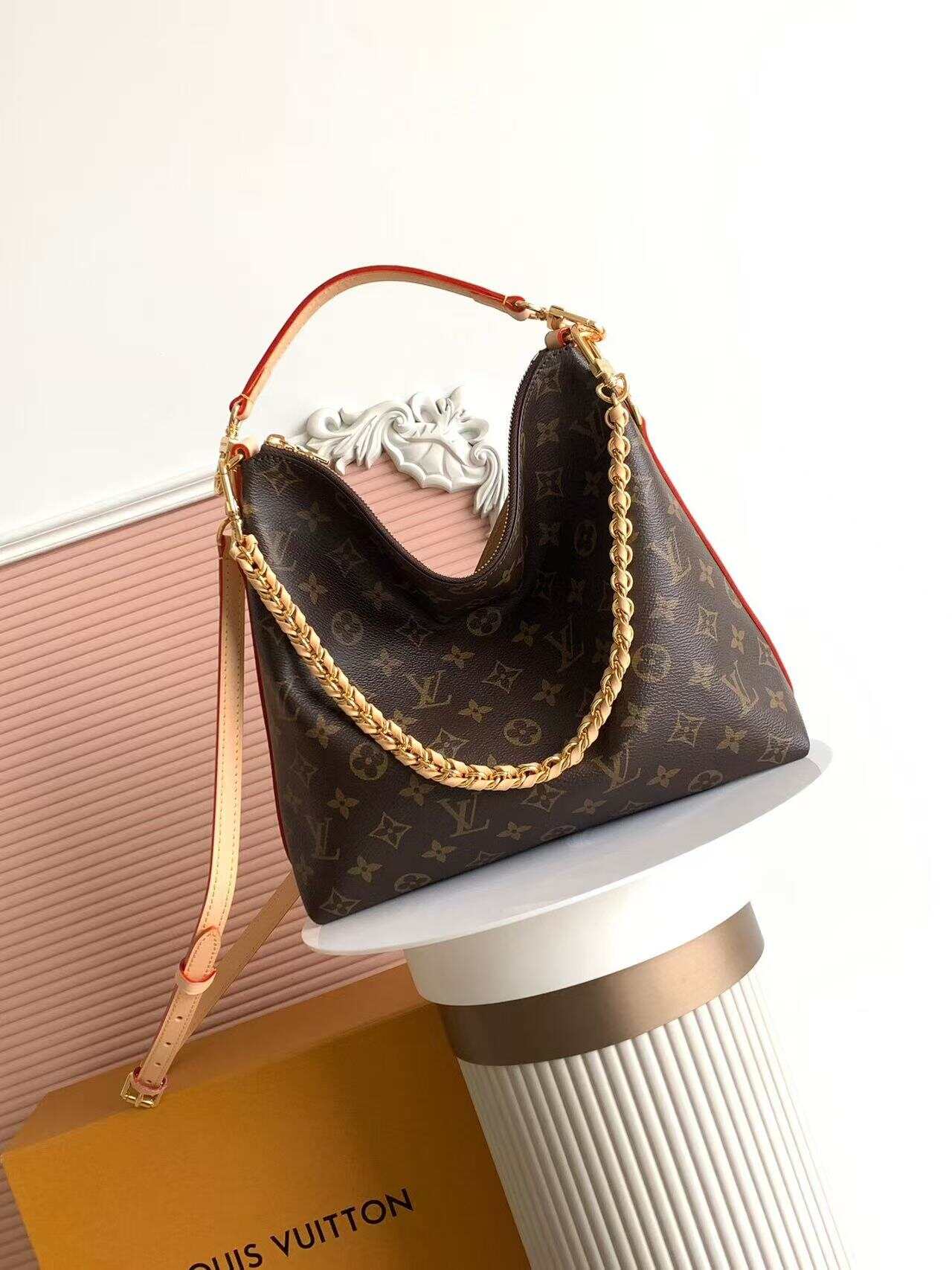 CH 2026 WOVEN CHAIN HOBO BAG BROWN