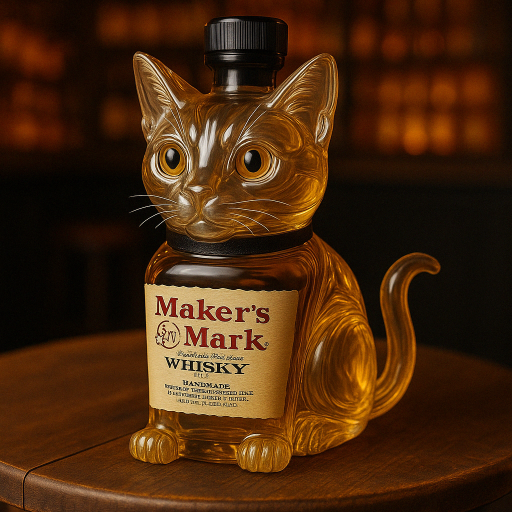 Cat-Shaped Whiskey Bottle