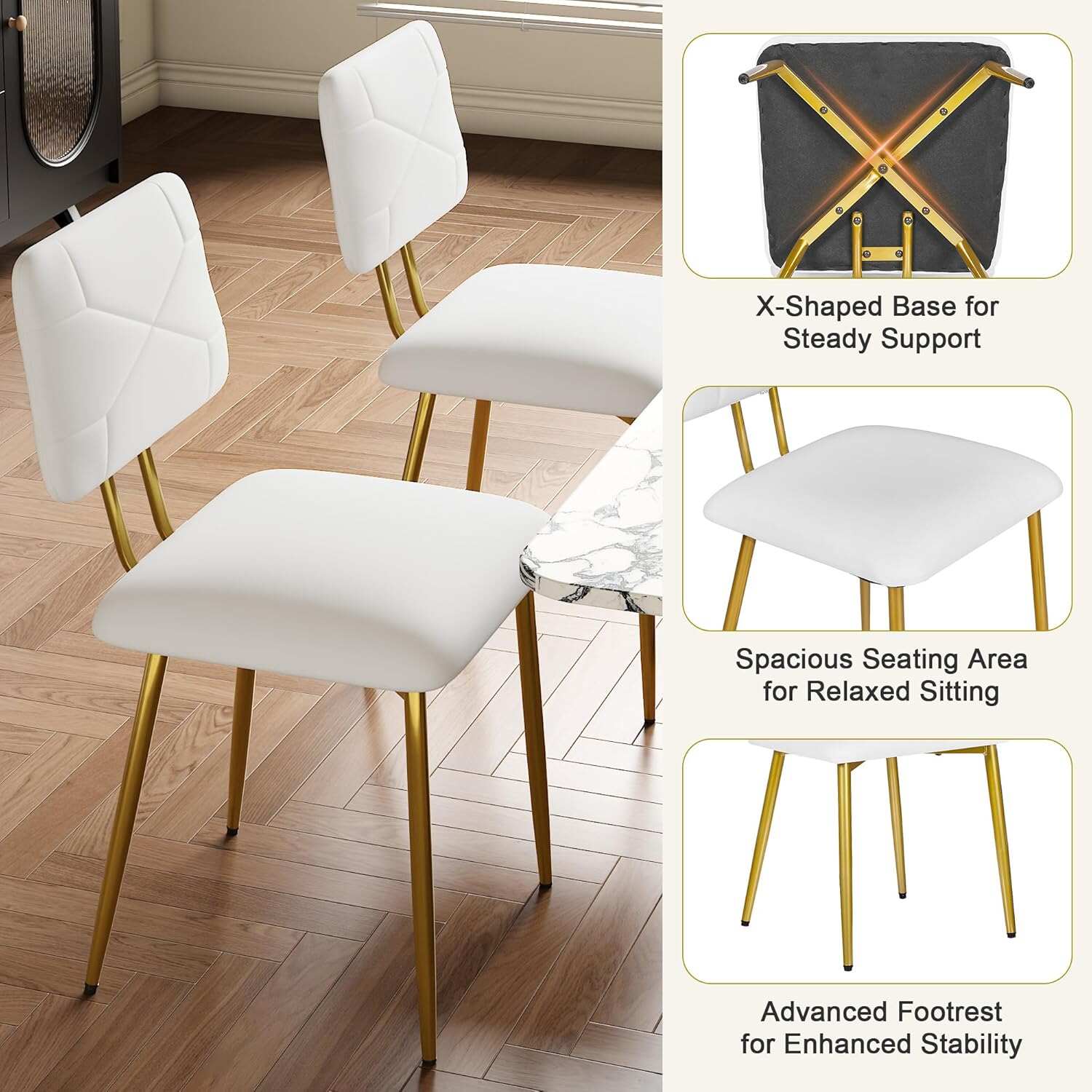 VECELO Dining Chairs Set of 2
