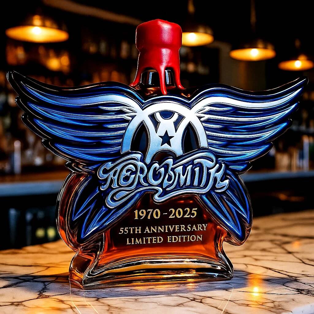 Aerosmith 55th Anniversary Collector's Edition Whiskey Bottle