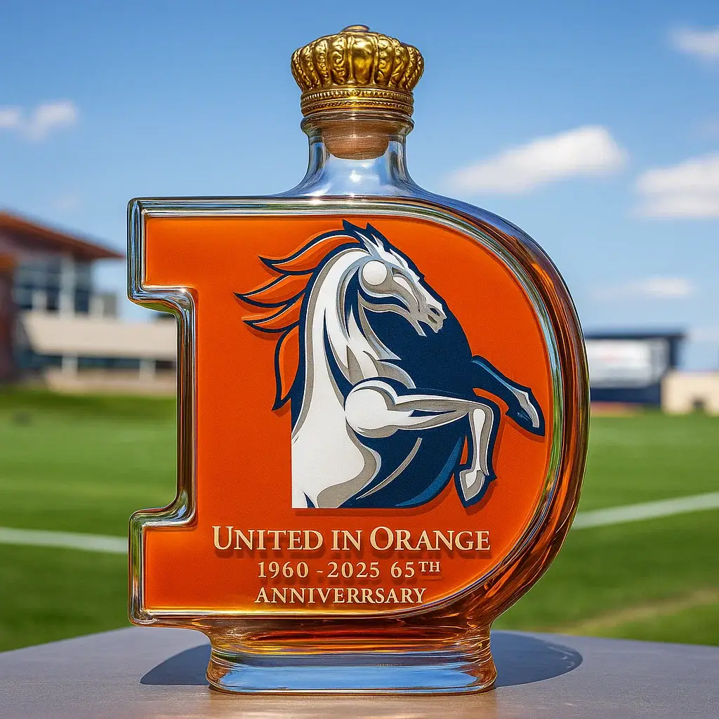 Denver Broncos 65 Anniversary Whisky Bottle