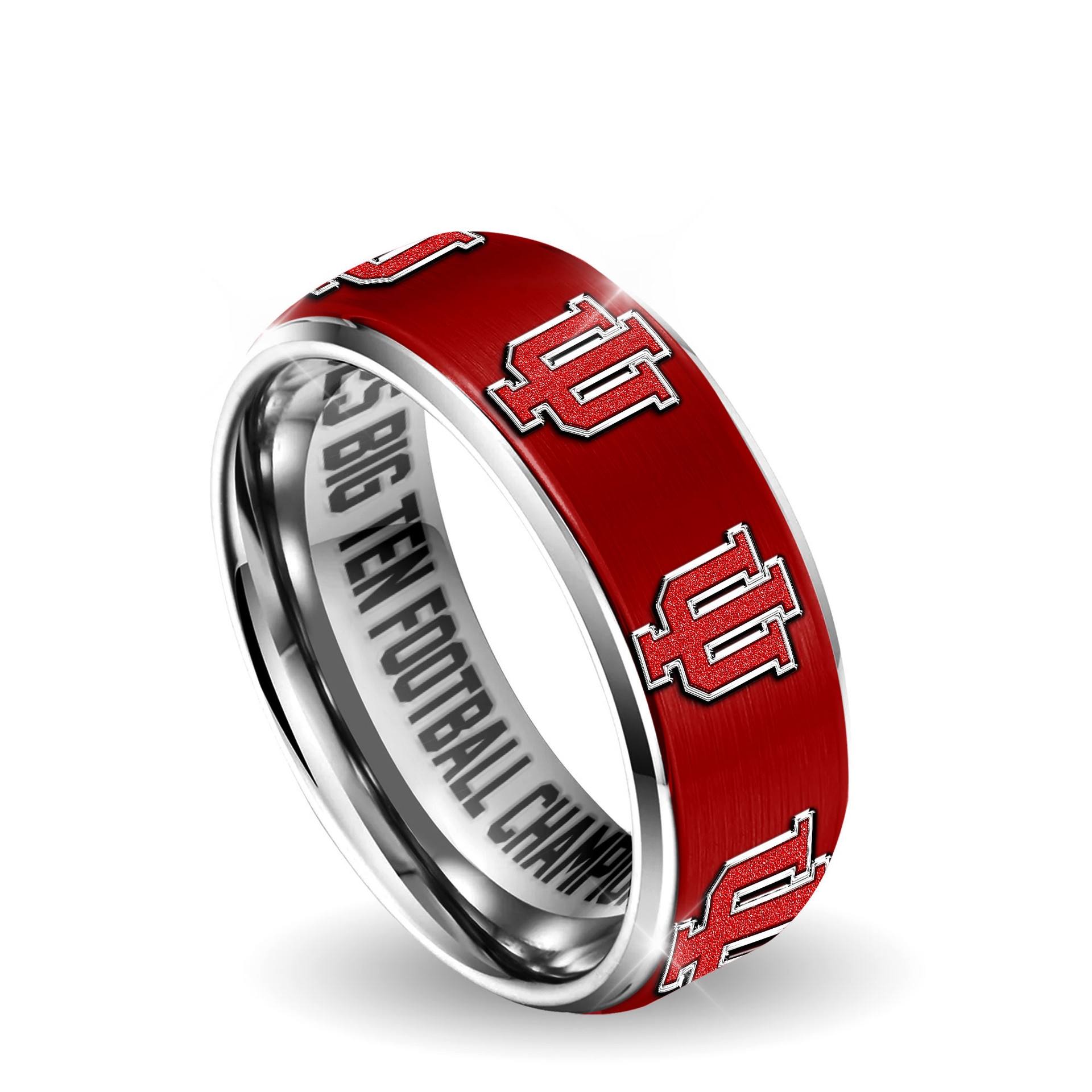 Indiana Hoosiers | Premium NCAA 2025 Big Ten Champions Silver Tungsten Ring TD