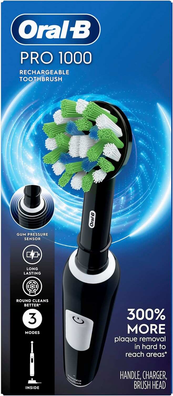 Oral-B Pro 1000 Rechargeable Electric Toothbrush, White