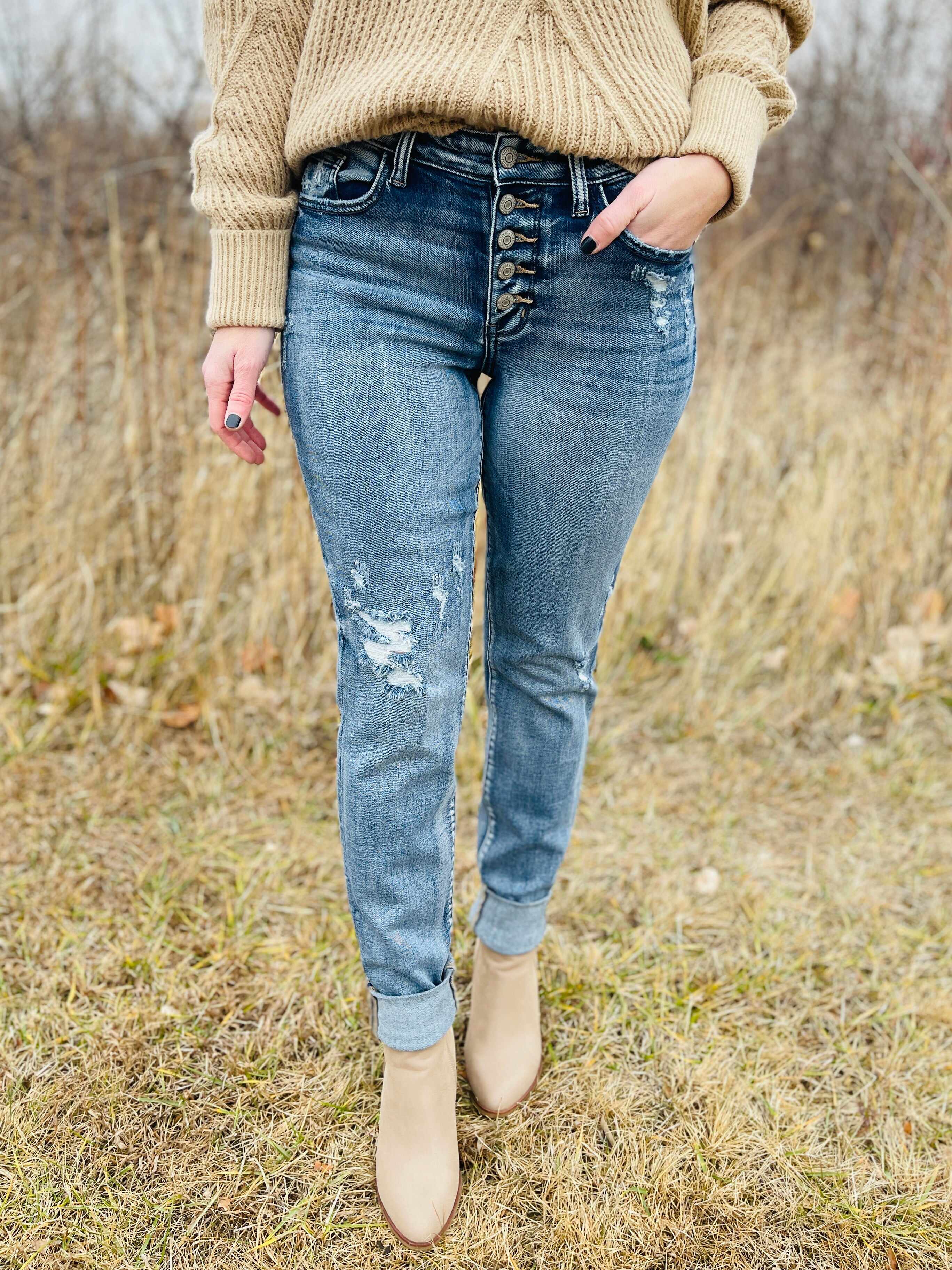 PLUS/REG Long Lost Boyfriend Long Inseam Jeans