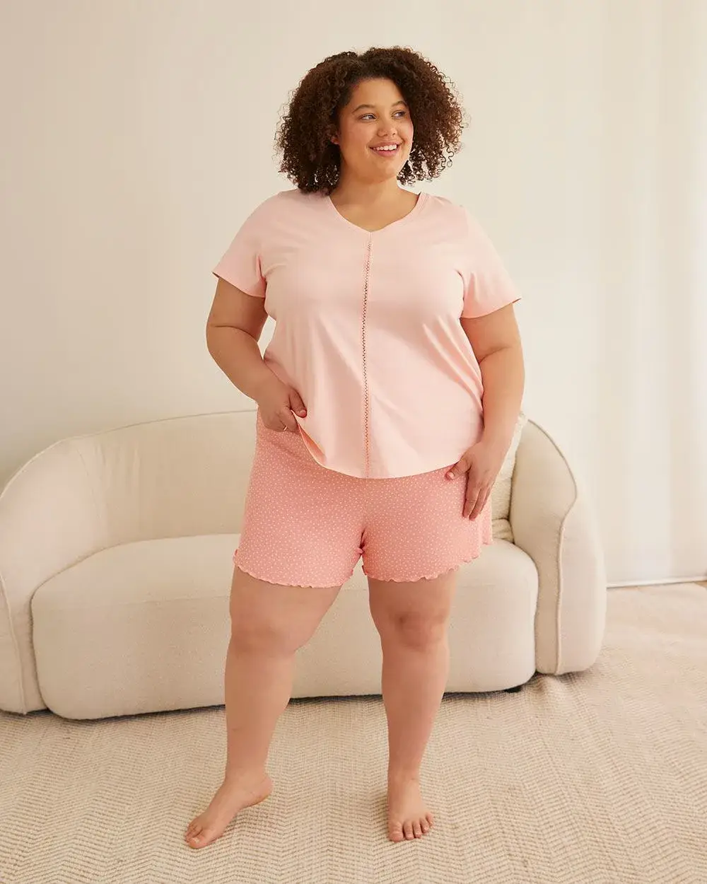 Printed Ribbed Boxer with Lettuce Edge - ti Voglio