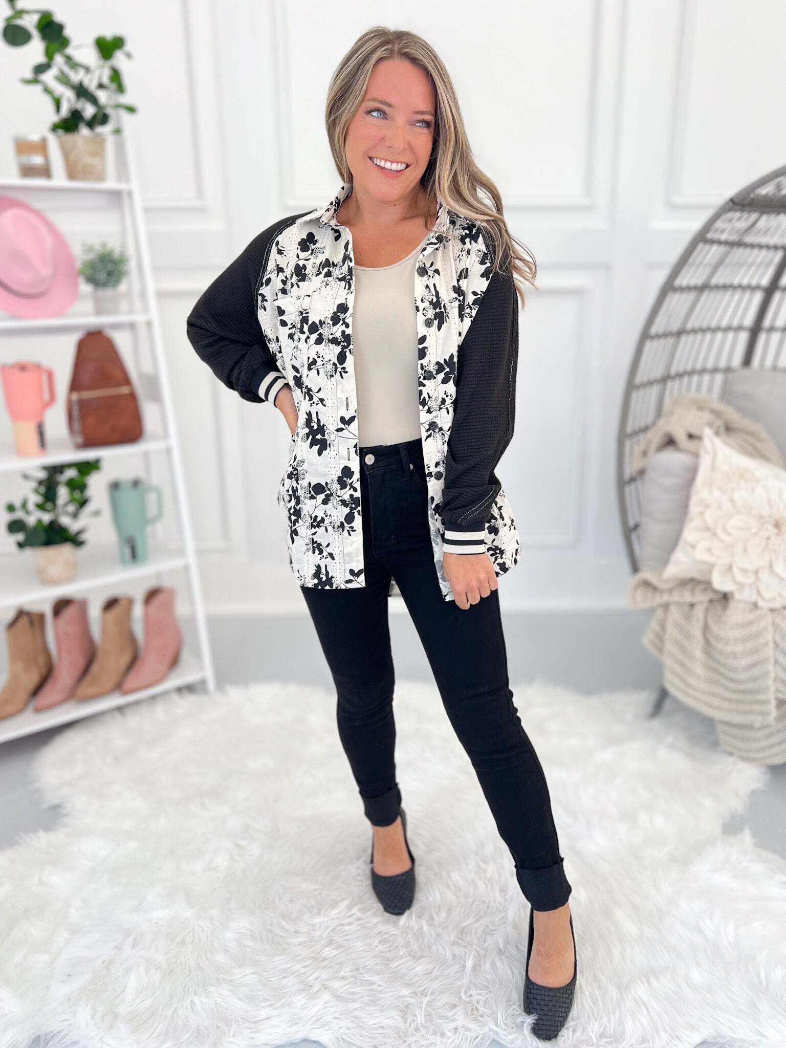 Back In Black - Christmas Tummy Control Skinny Jeans- Final Sale