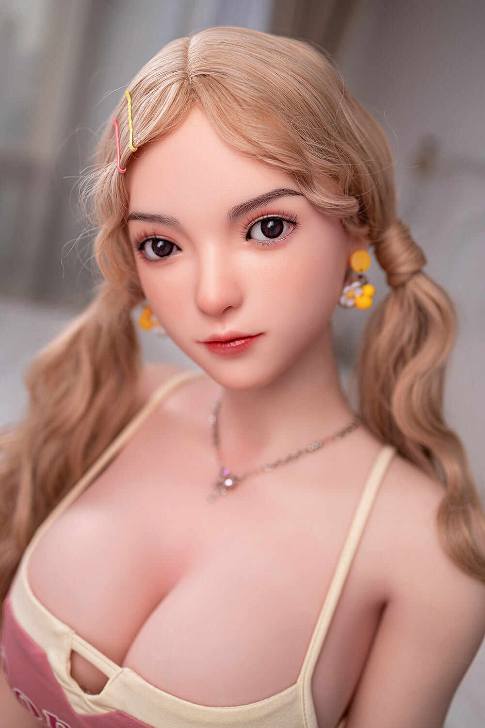 Georgianna 5ft34/ 163cm #83 Head Full Silicone Cute Blonde Living Adult Sex Doll