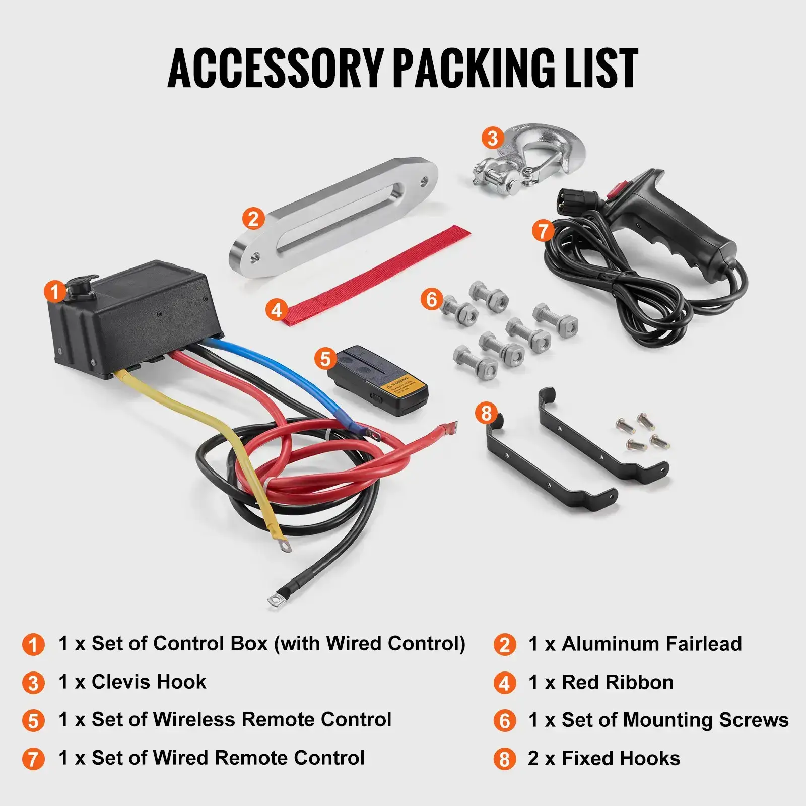 Electric Winch for Truck 6000 lb Synthetic Rope Waterproof Remote Control