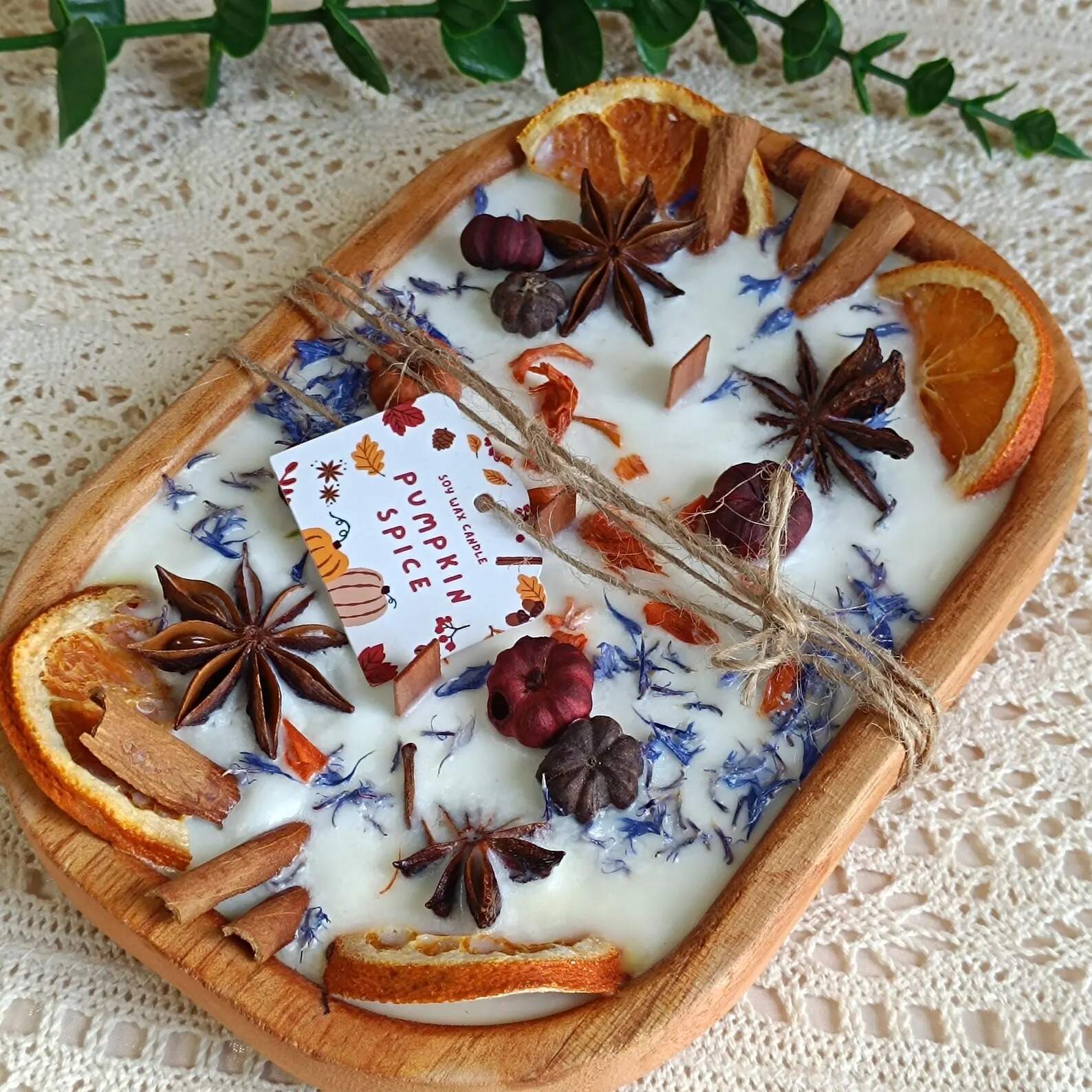Spiced Orange Cinnamon Chai Dough Bowl Candle