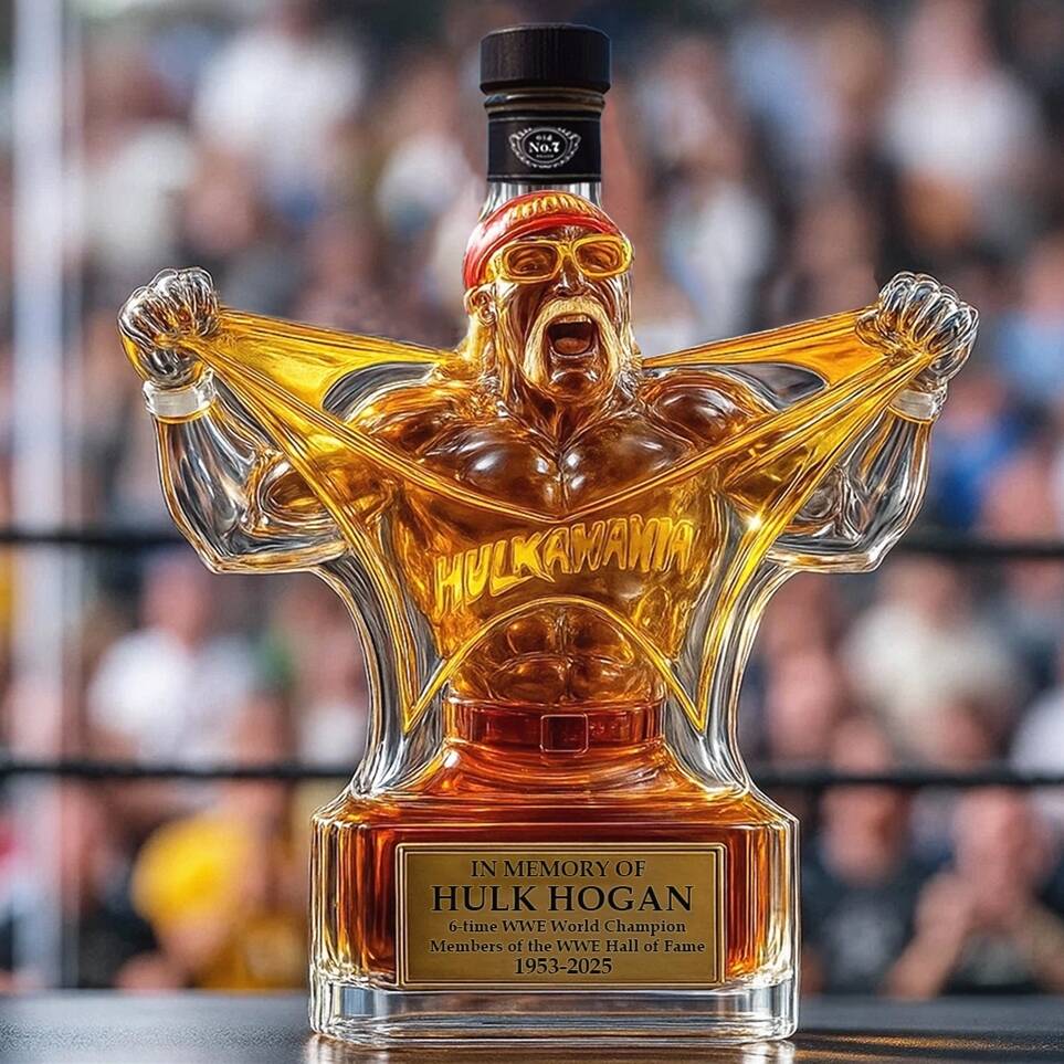 In Memory of Hulk Hogan Whiskey bottle