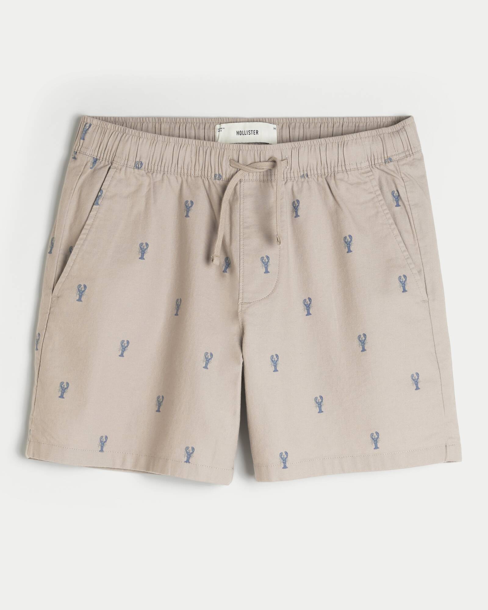 Mid-Thigh Linen-Blend Pull-On Shorts