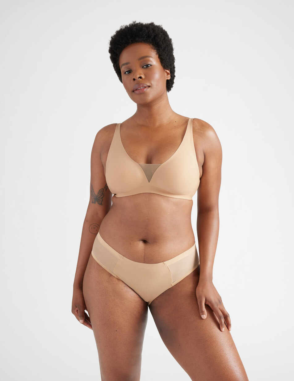 Light Leakproof No-Show Mesh Bikini