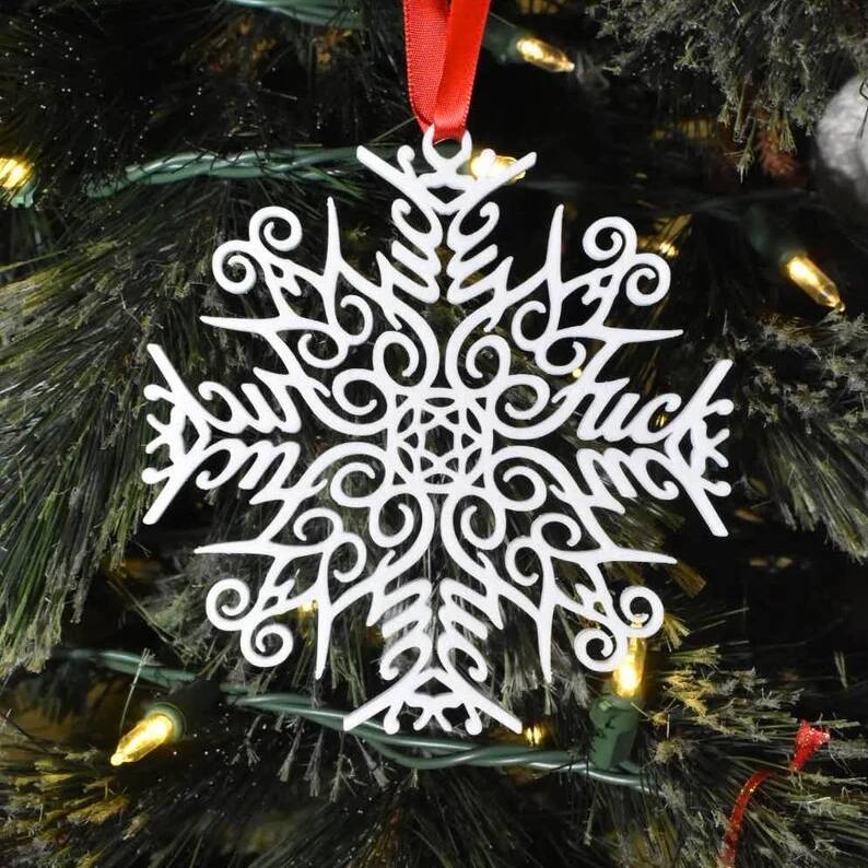 Fk Flake Ornament | Funny Christmas Gifts