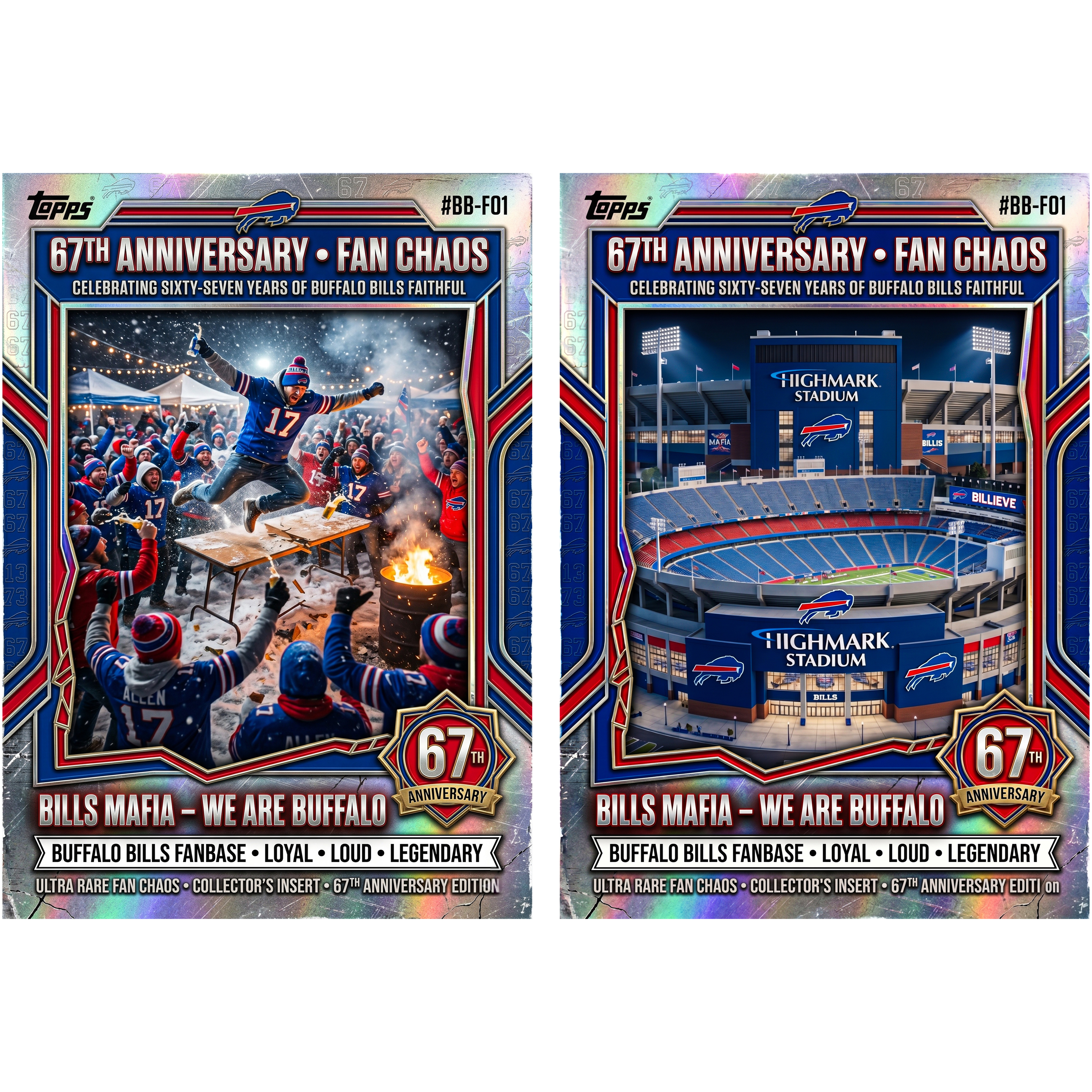 🏈BUFFALO BILLS. 67th Anniversary Premium Trading Card Box