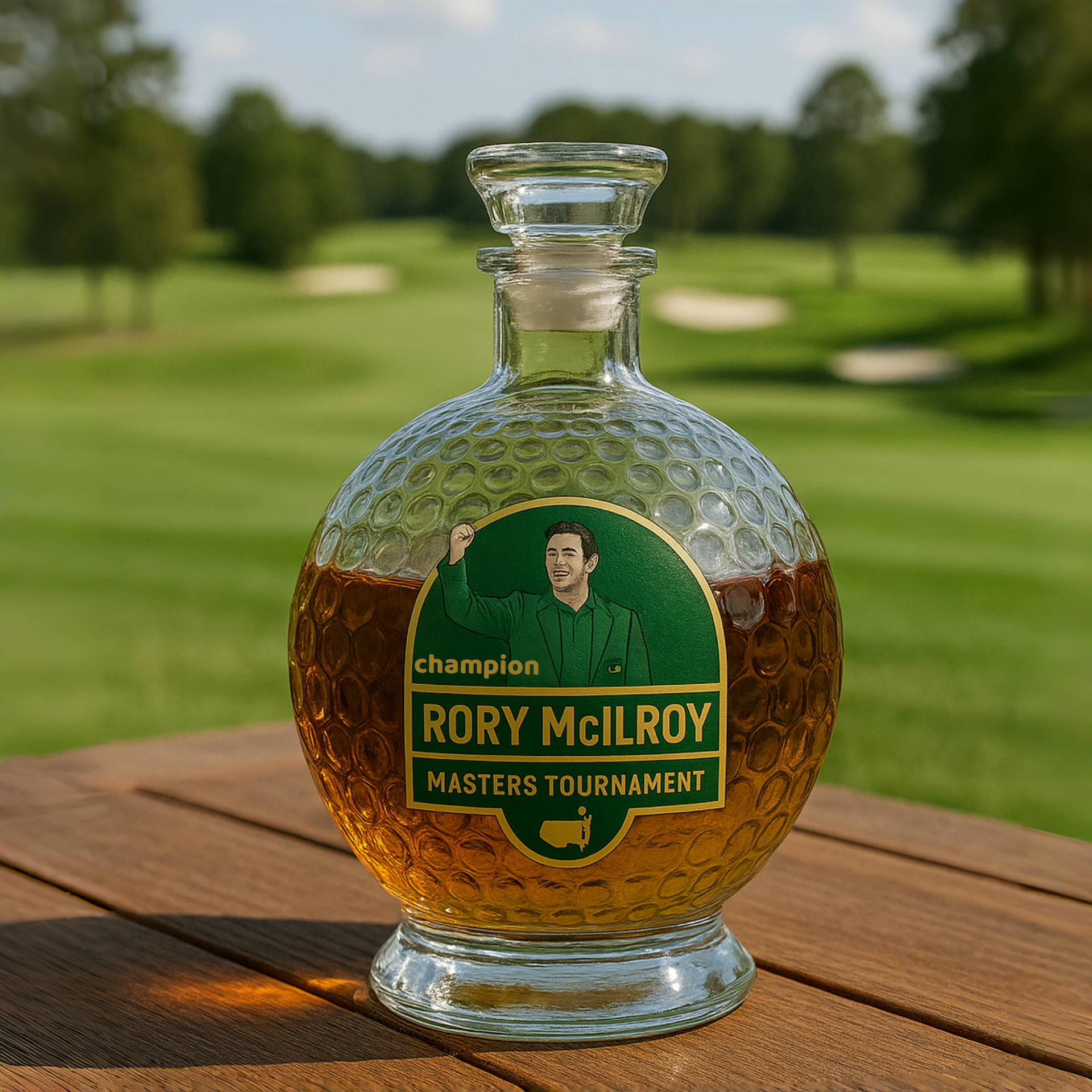 Rory McIlroy Champion Whiskey Bottle