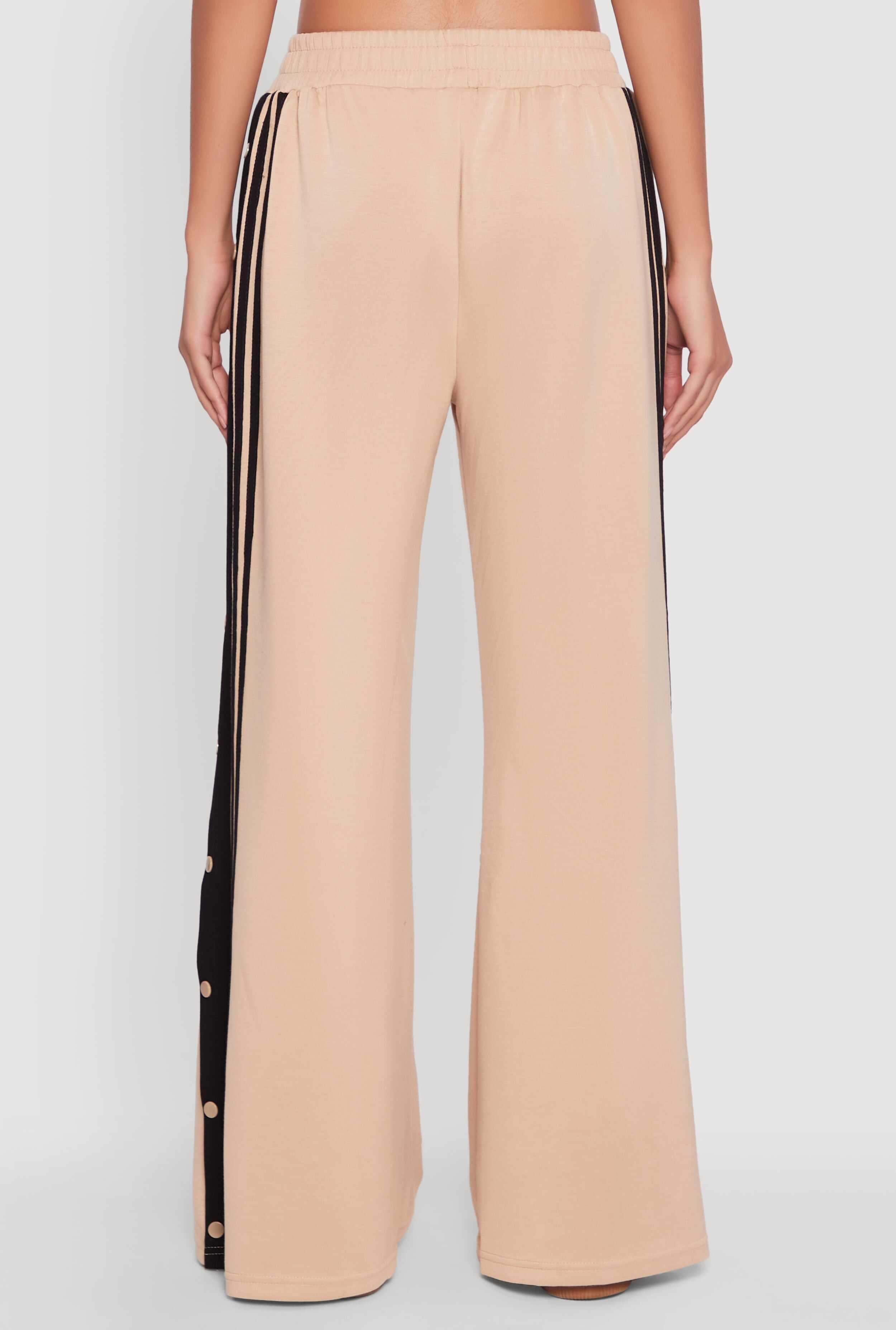Varsity Stripe Snap Button Side Track Pants