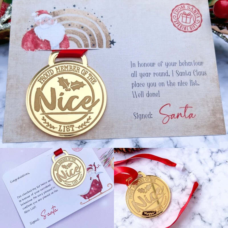 Nice List Medal,Christmas Eve box filler