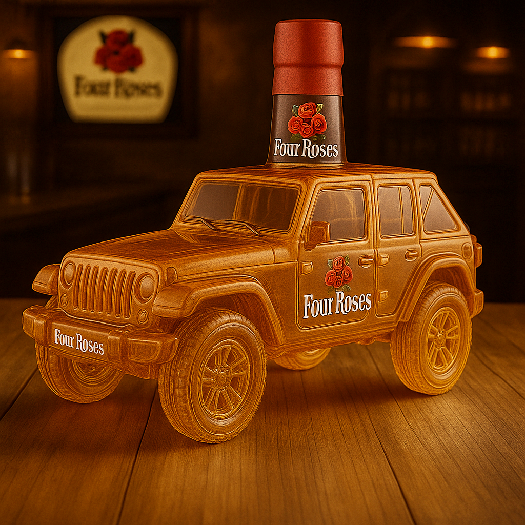 Jeep whiskey bottle
