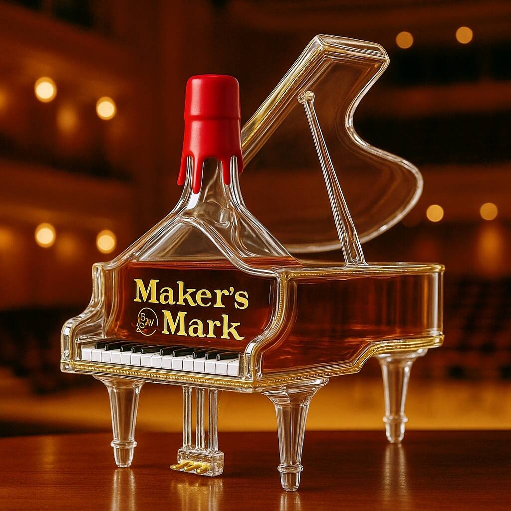 Piano Whiskey Bottle