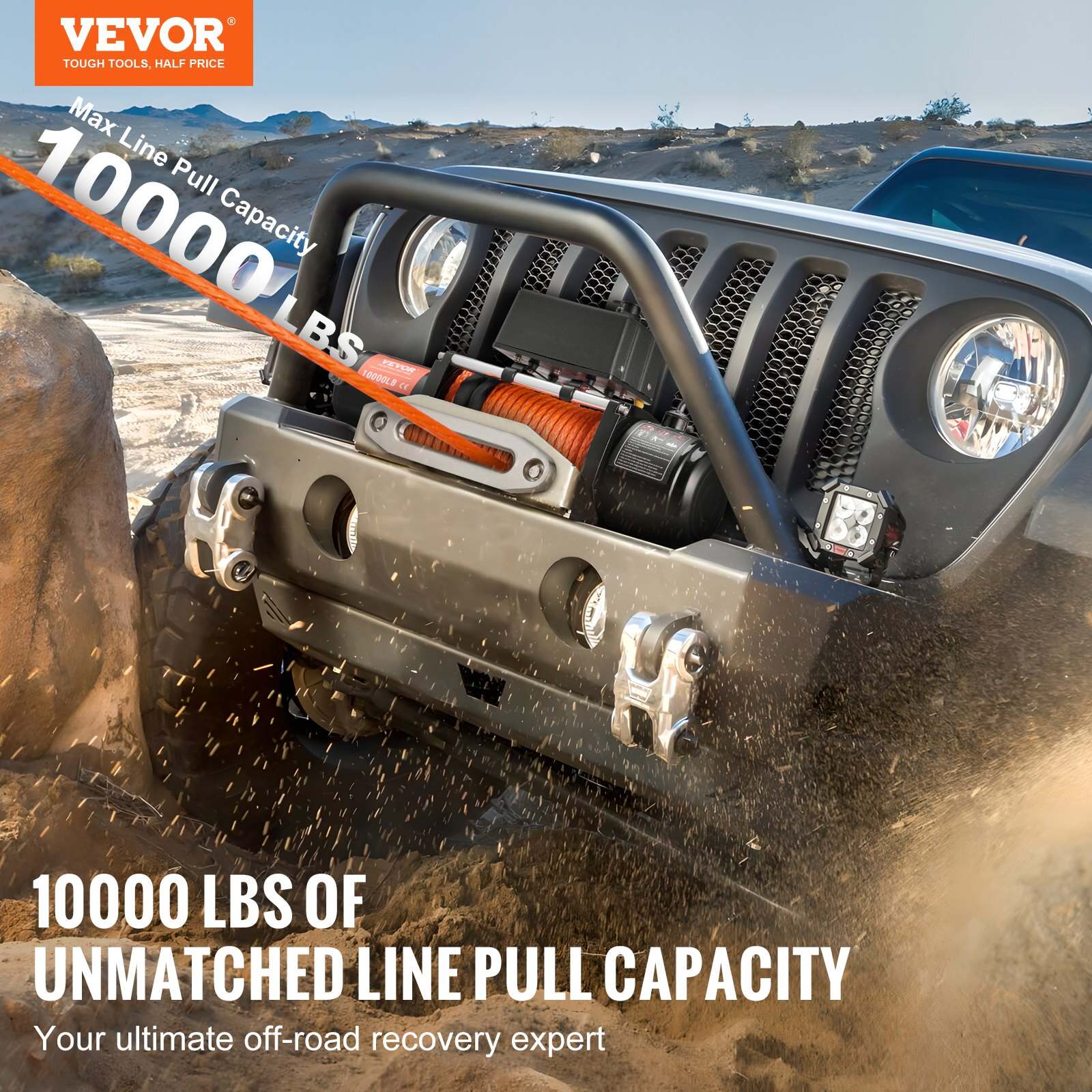 Electric Winch, 18,000 lb, 12V DC Truck Winch with Φ7/16 in x 85 ft Steel Cable Roller Fairlead Wireless & Wired Remote Control, IP55 Waterproof for Towing Off-Road SUV Jeep Truck Trailer Boat