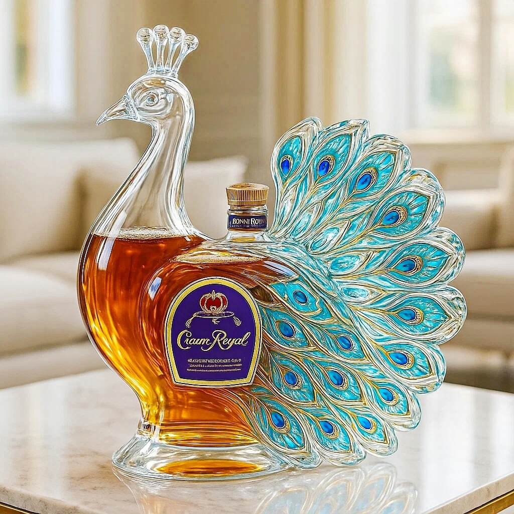 Peacock Whiskey Bottle
