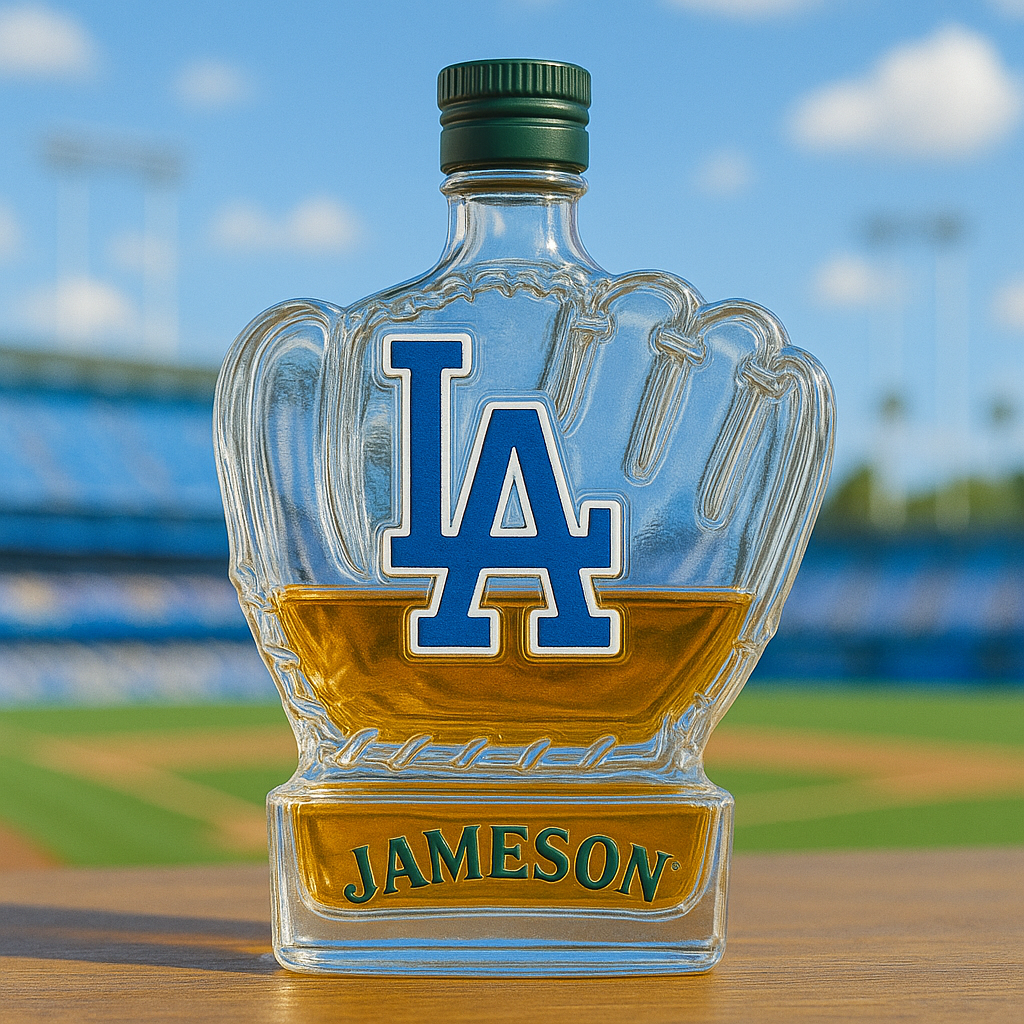 Dodgers Glove Whiskey Bottle