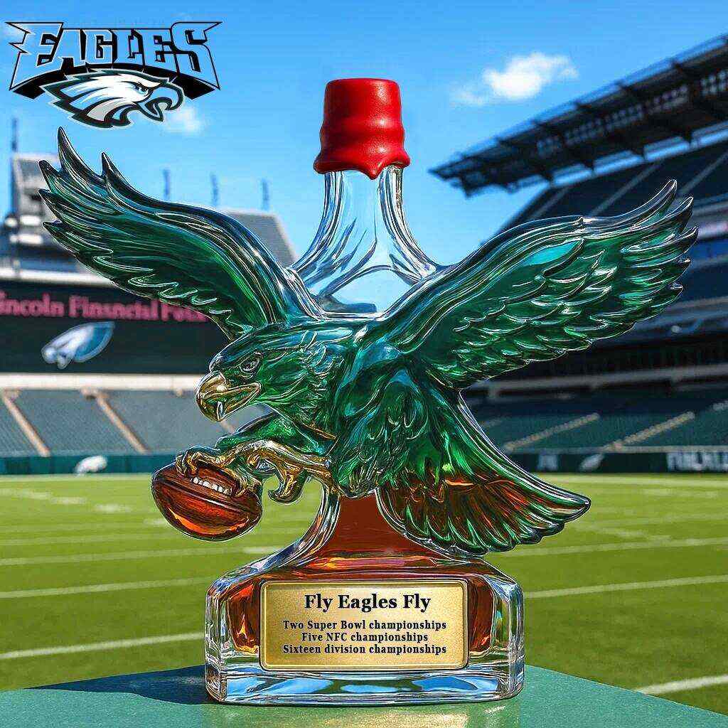 Philadelphia Eagles Retro Logo Whiskey Bottle