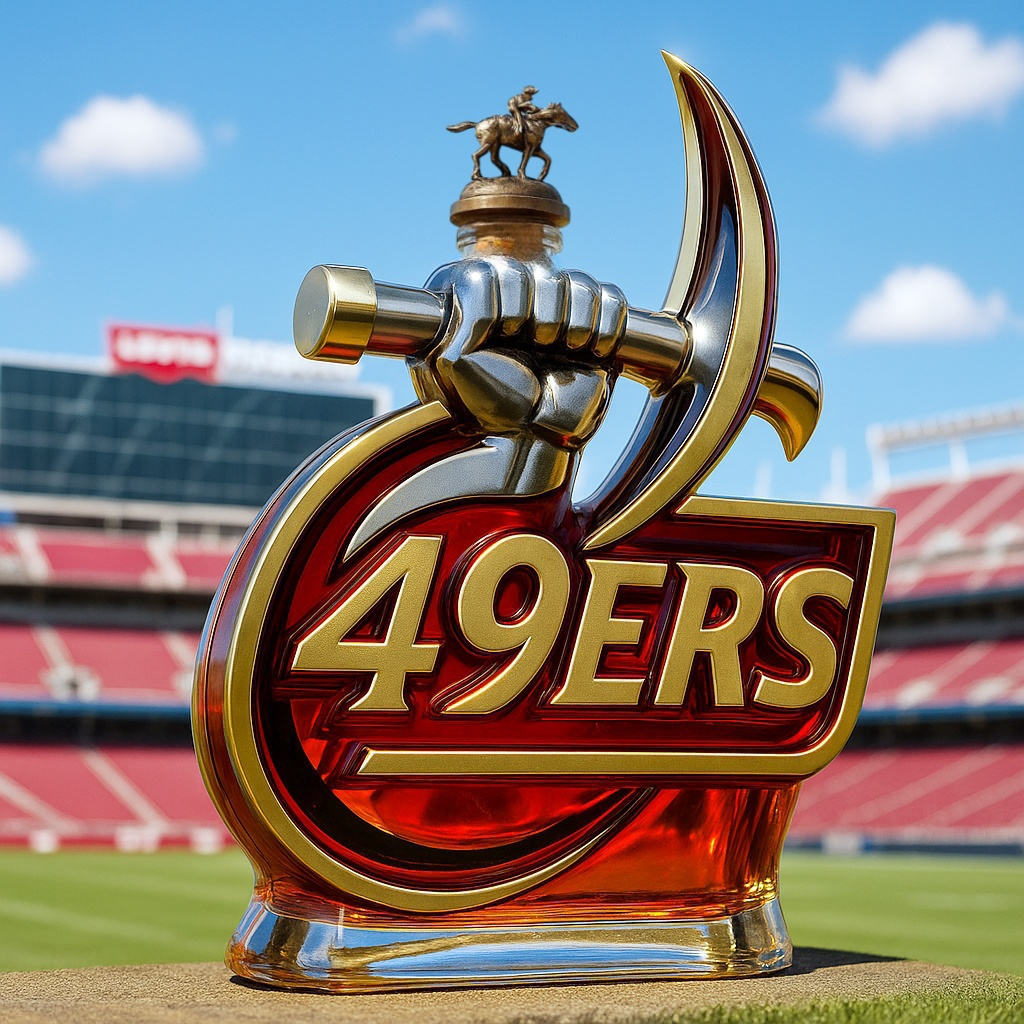 San Francisco 49ers Whiskey Bottle