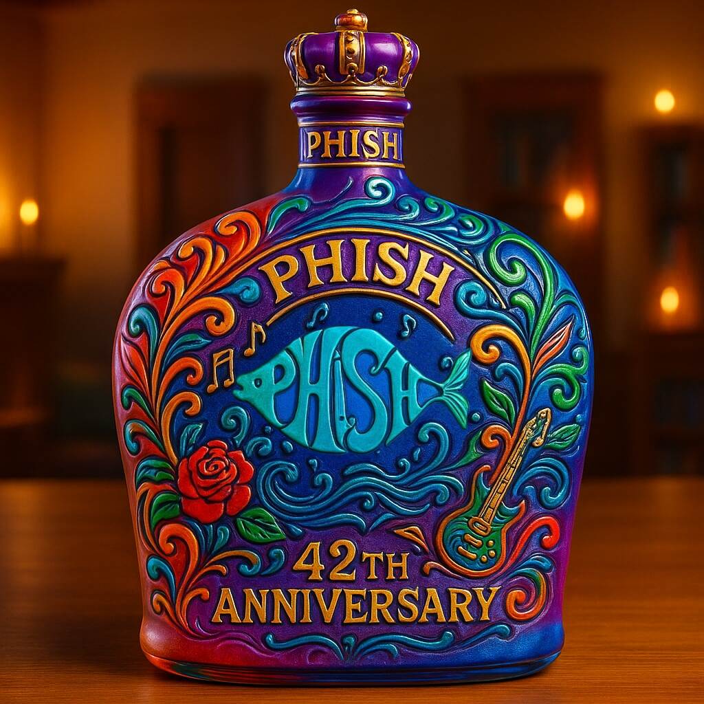 Phish 42nd Anniversary whiskey bottle