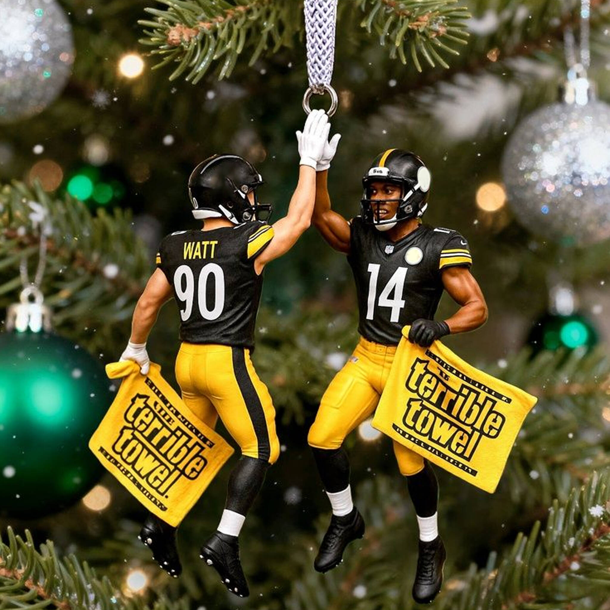 Steelers Team 'Double Glory Tower' Ornament