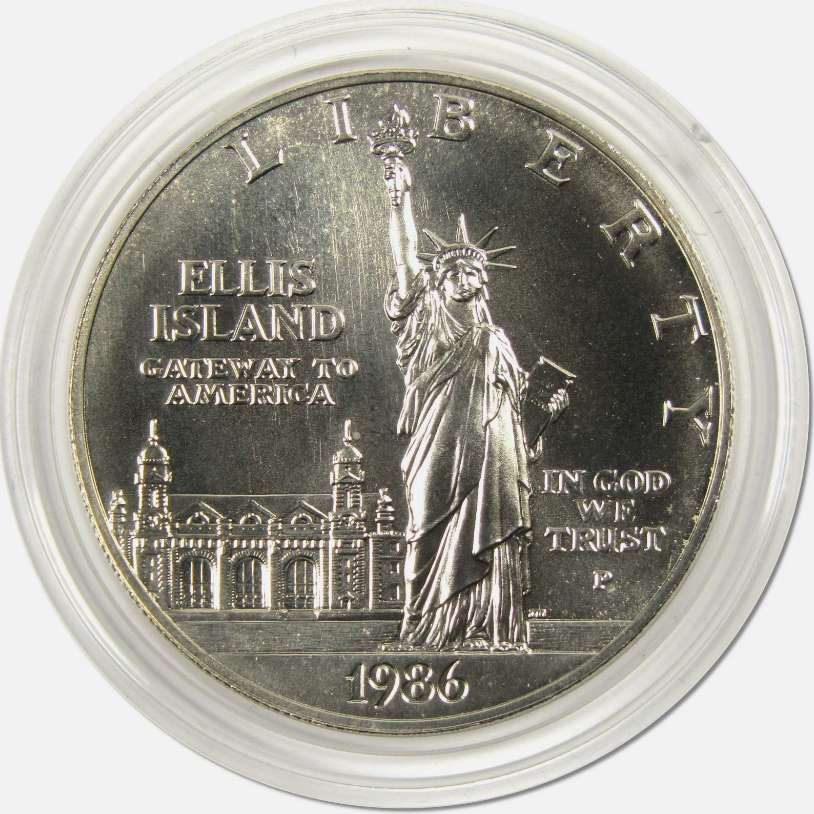 🔥1986 Statue of Liberty 100th Anniversary Silver Coin (P & S) —MS60-63💰Free Shipping