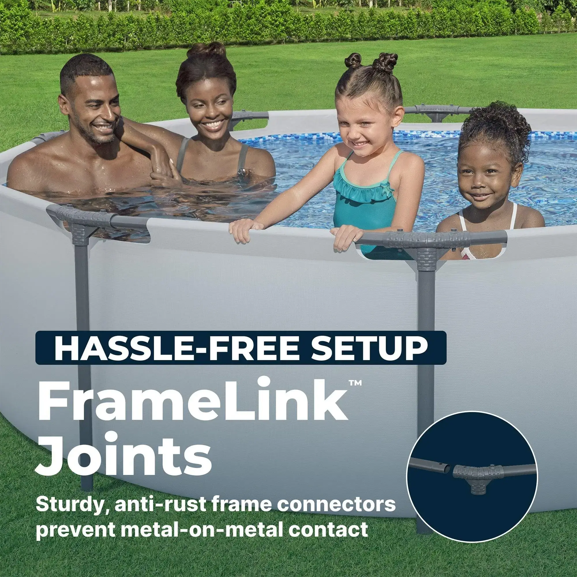 10ft Round Above Ground Outdoor Swimming Pool with Filter Pump