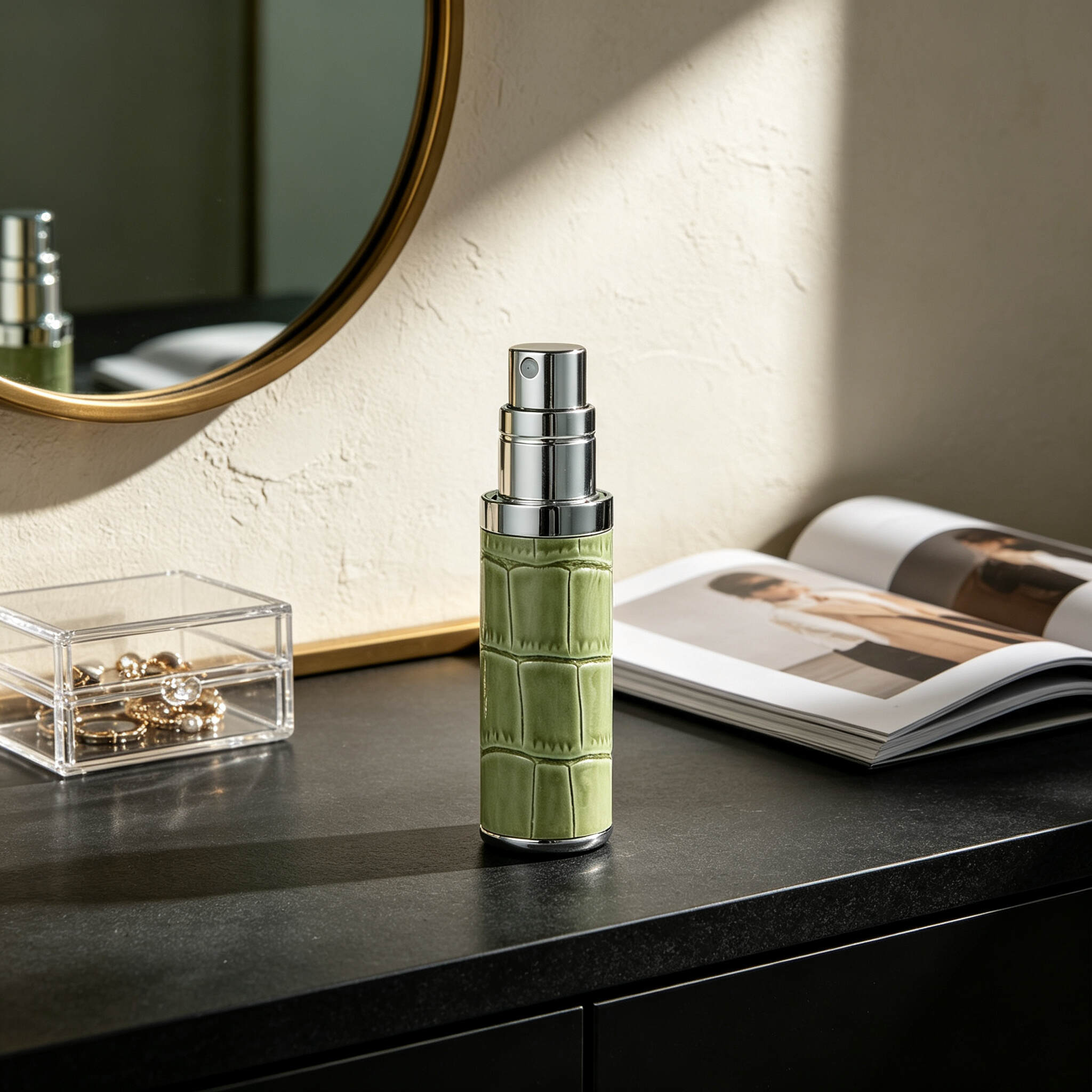 2 Styles Green Refillable Perfume Atomizer