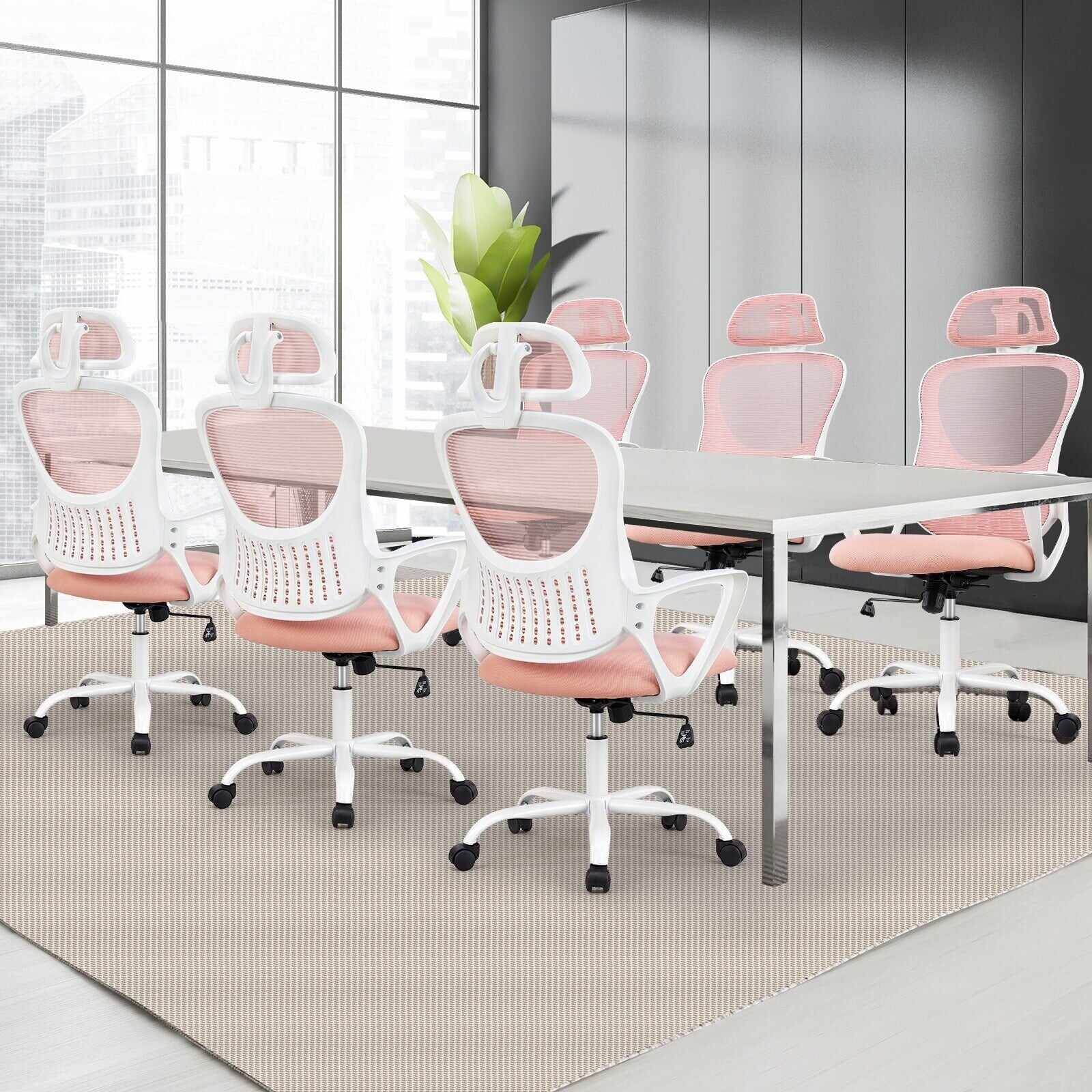 Ergonomic Office Chair, High Back Desk Chair with Headrest, Home Office Swivel Mesh Computer Chair, Executive Office Chair