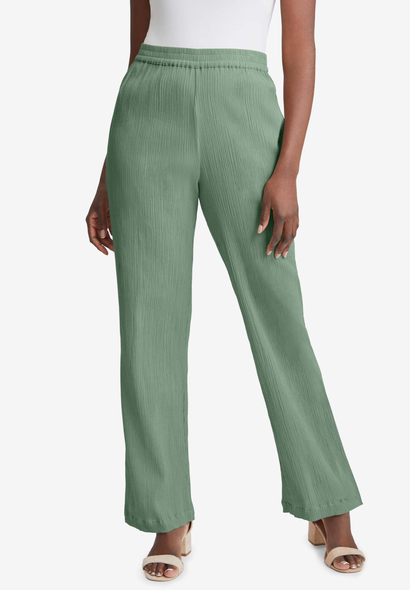 Wide Leg Gauze Pant