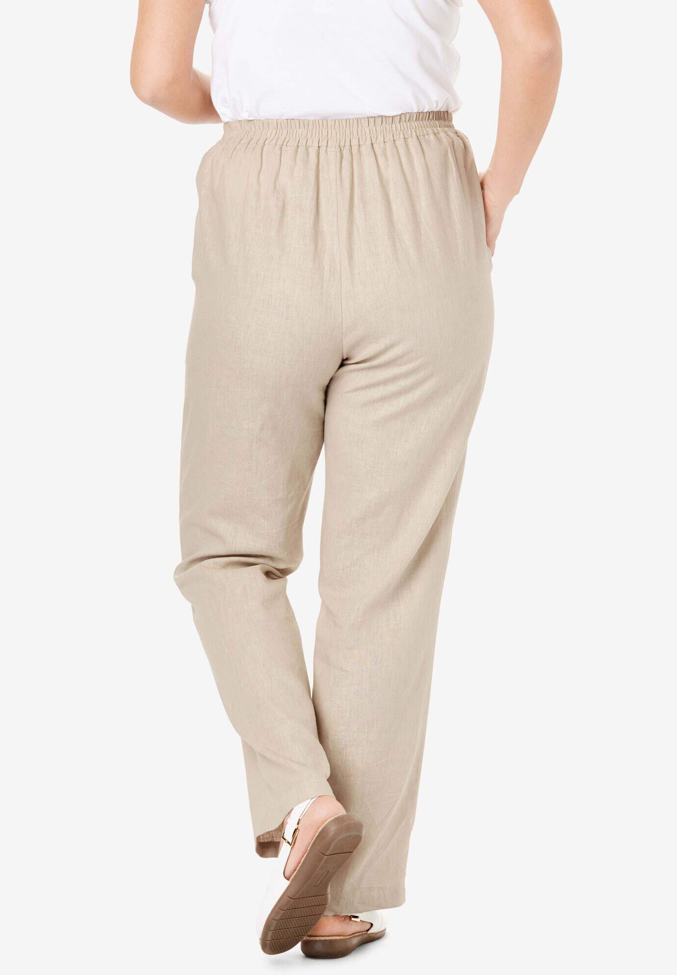 Straight Leg Linen Pant