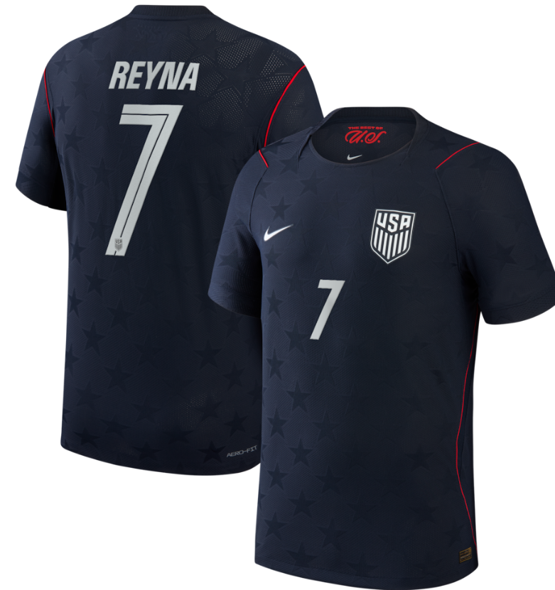 Giovanni Reyna USMNT Nike 2026 Away Match Authentic Jersey - Blue