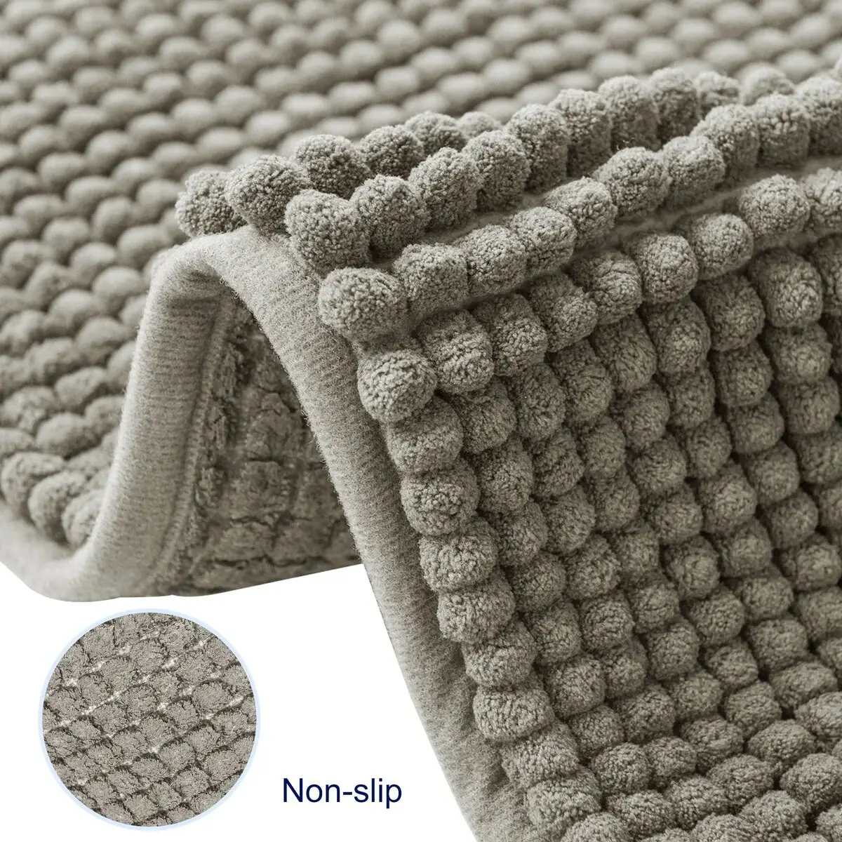 Subrtex Luxury Chenille Bath Rugs Soft Bathroom Mats