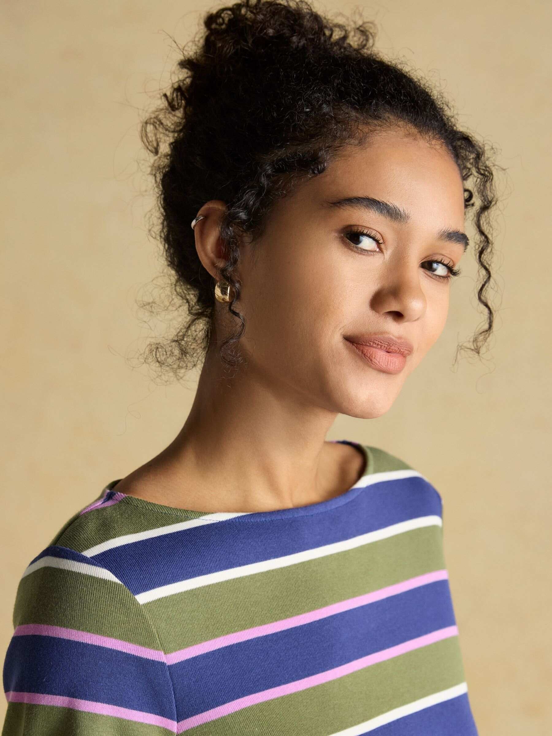 Harbour Multi Boat Neck 100% Cotton Breton Top