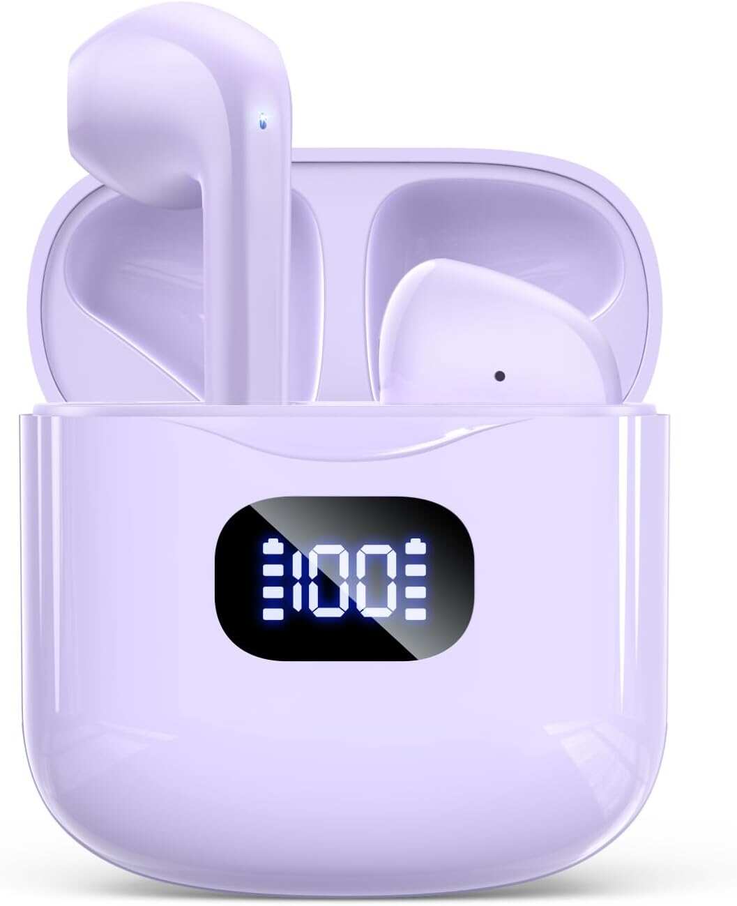 Wireless Earbuds, Bluetooth 5.3 Headphones 40Hrs Playtime with Charging Case, IPX5 Waterproof Stereo in-Ear Earphones with Microphone for iOS Android Cell Phone Sports Workout, Black