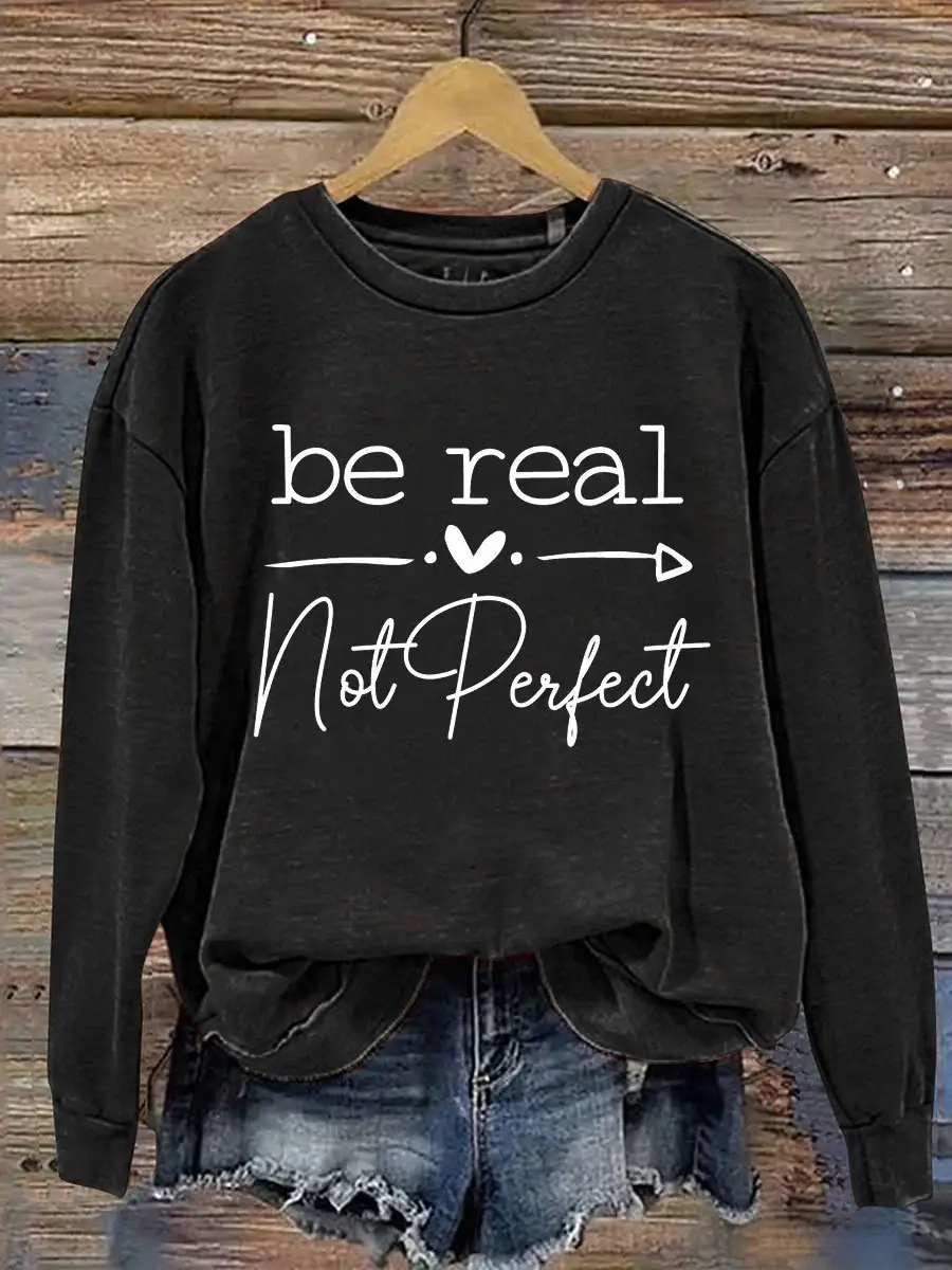 Be Kind Print Casual  Sweatshirt