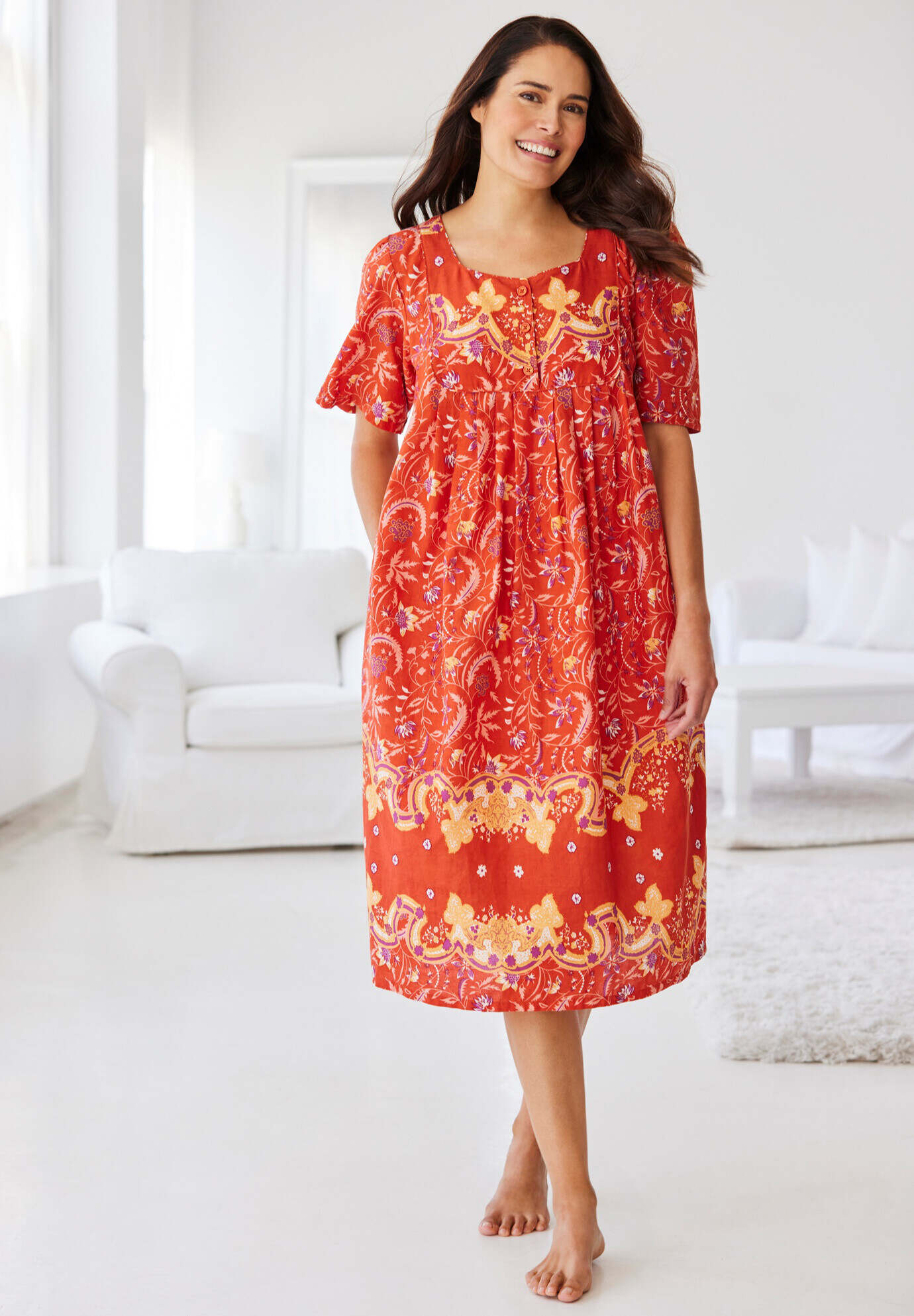Mixed Print Short Lounger