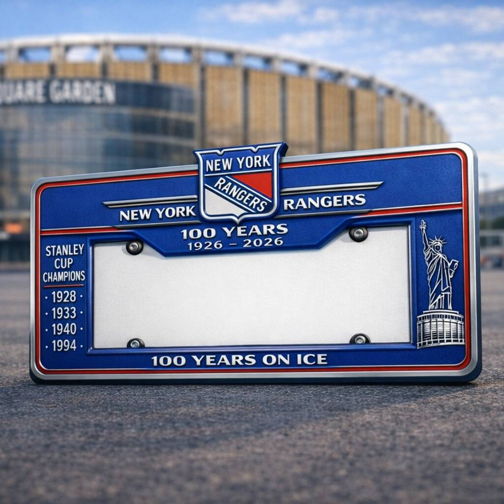NYR 100th Anniversary License Plate Frame