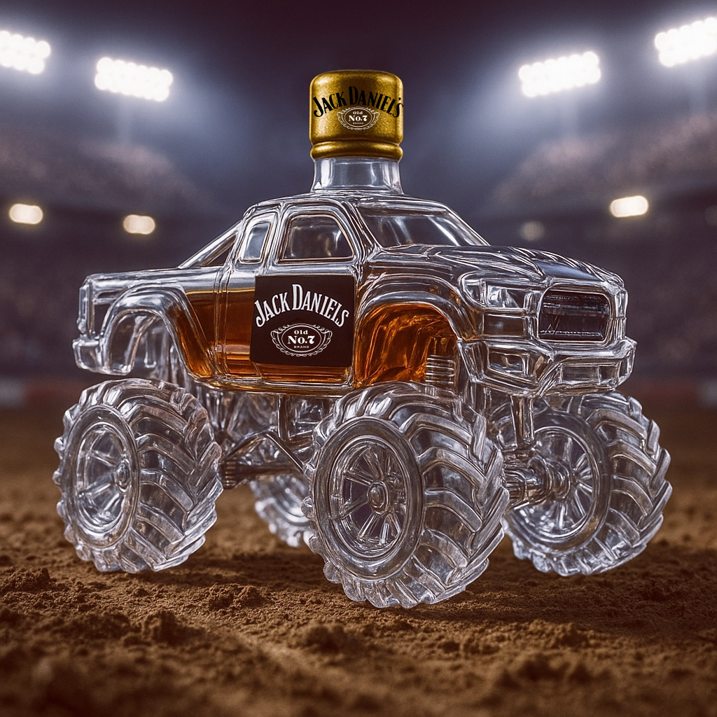 Monster Truck Whiskey Bottle