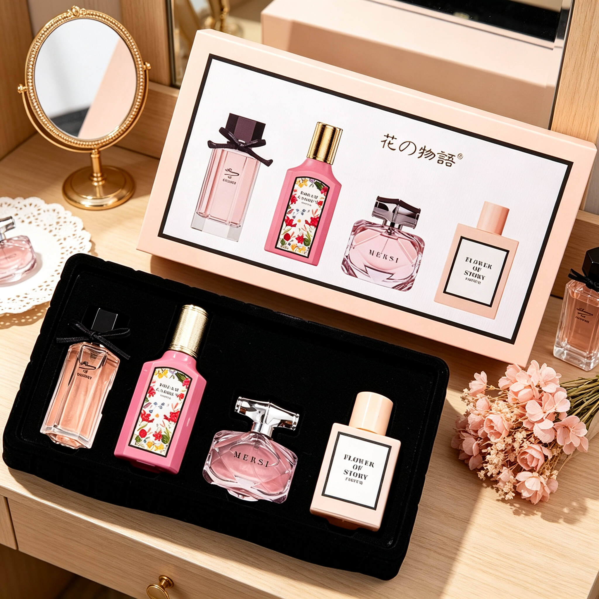 Hana Monogatari 4-Piece Mini Women Perfume Gift Set  25ml*4