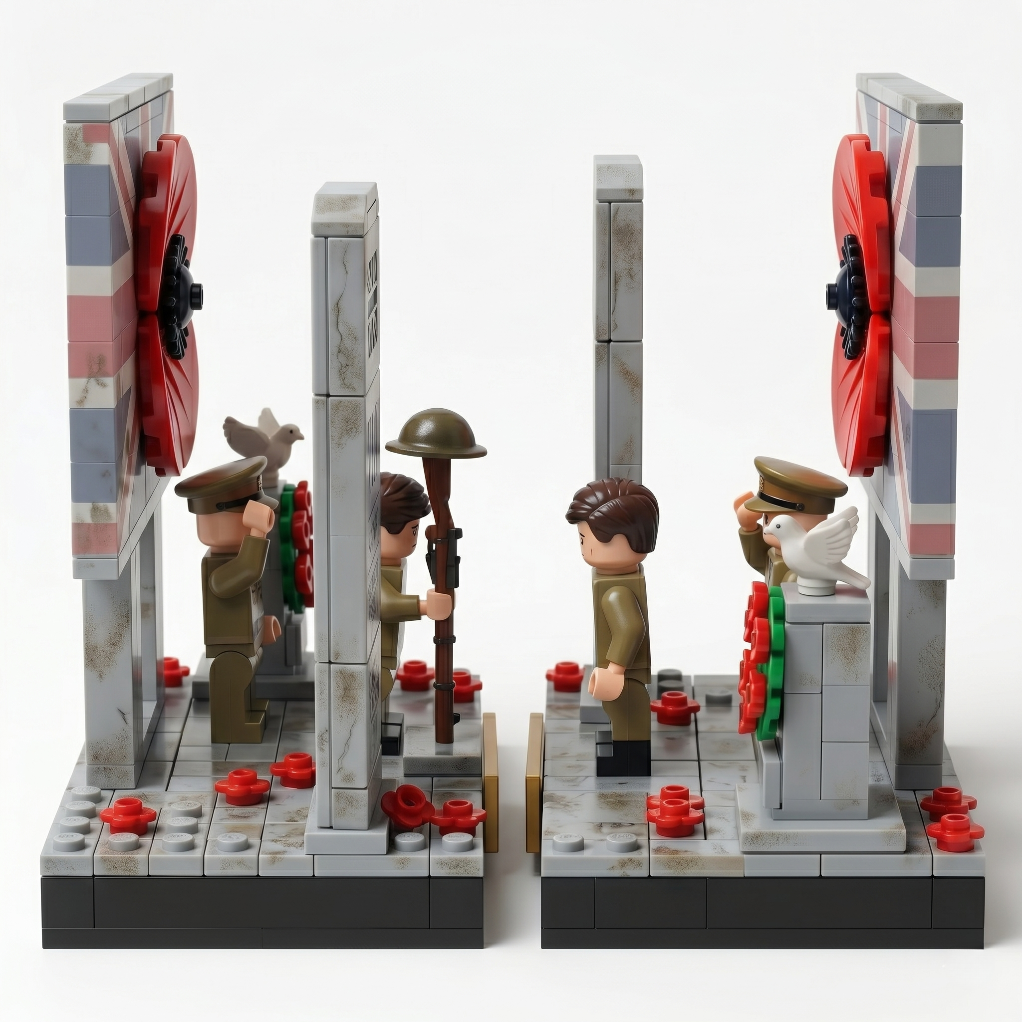 WWII VE Day 80 Years Remembrance Brick Set Poppy Memorial Limited Collector Edition