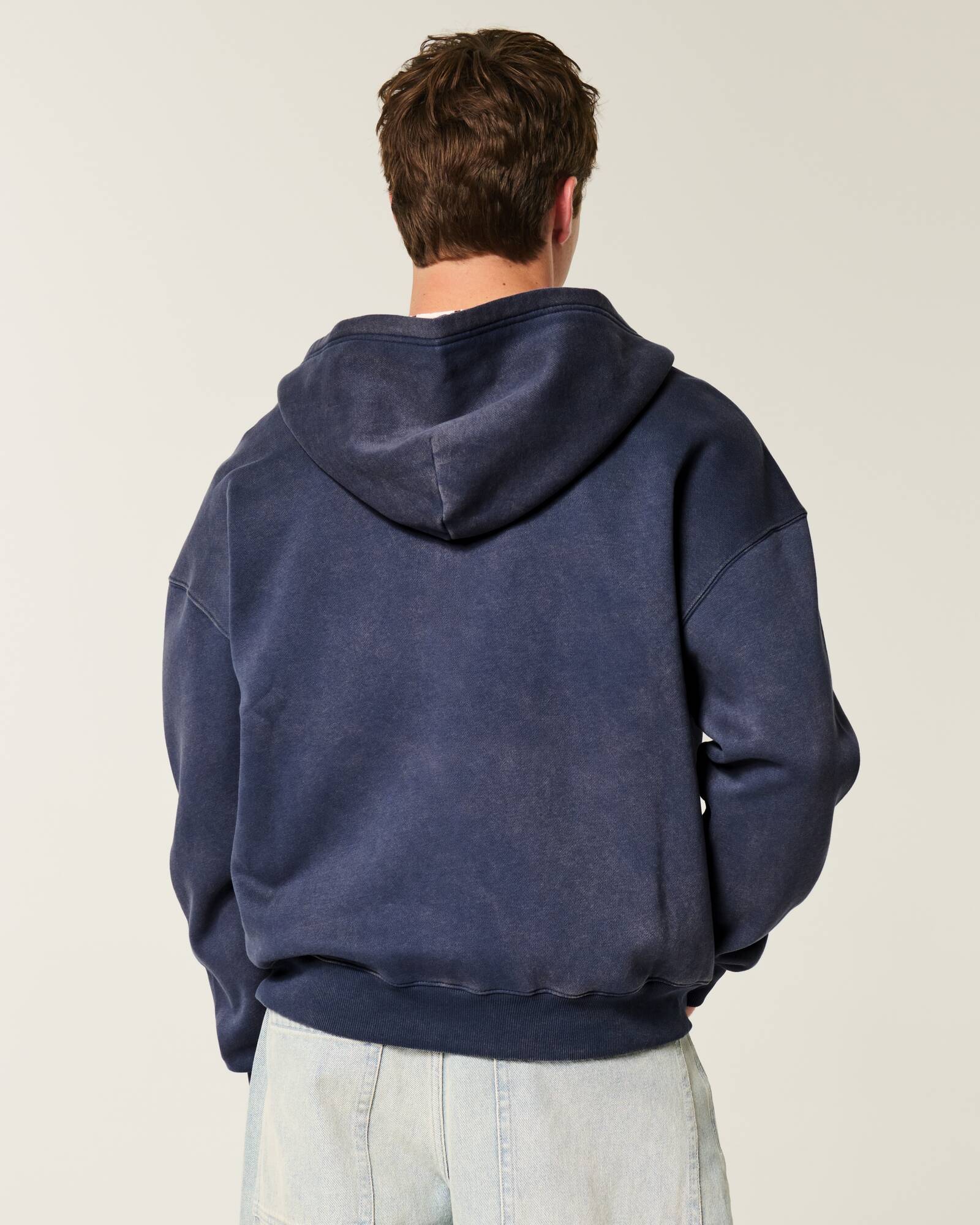 Boxy Camo Zip-Up Hoodie